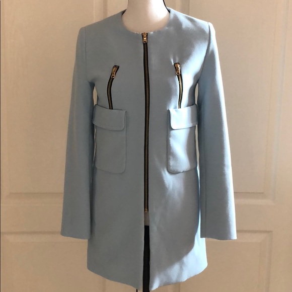 Metaphor Jackets & Blazers - Light Blue Slim Fit Jacket - Size XS